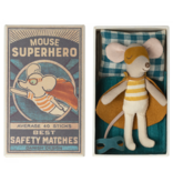 Maileg Super Hero Mouse, Little Brother In Matchbox