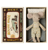 Maileg Mouse In Matchbox - Little Brother Dot PJs
