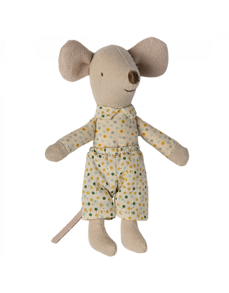 Maileg Mouse In Box - Little Brother Dot PJs