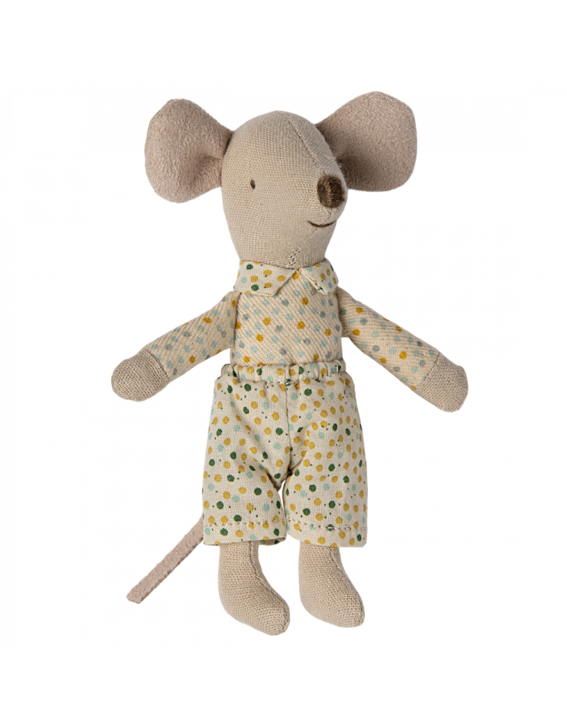 Maileg Mouse In Matchbox - Little Brother Dot PJs