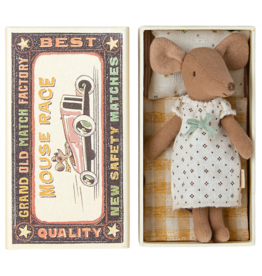 Maileg Mouse In Matchbox - Big Sister (Dress With Bow)
