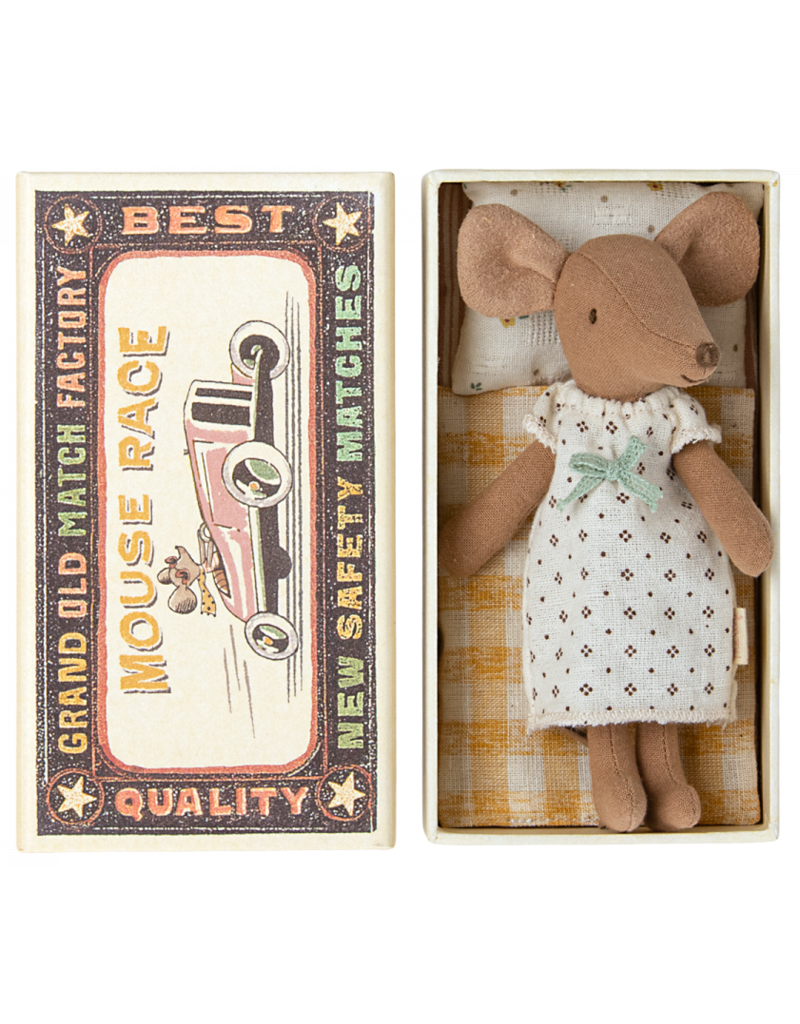 Maileg Mouse In Box - Big Sister (Dress With Bow)