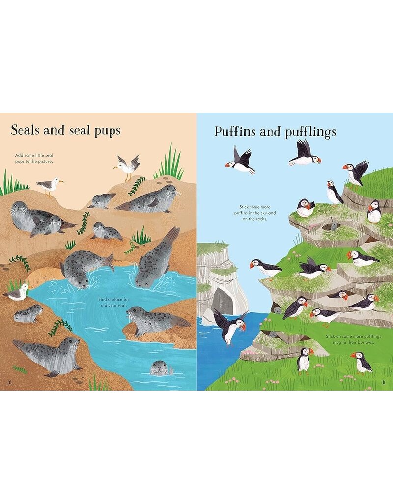 Usborne Little First Stickers: Seashore