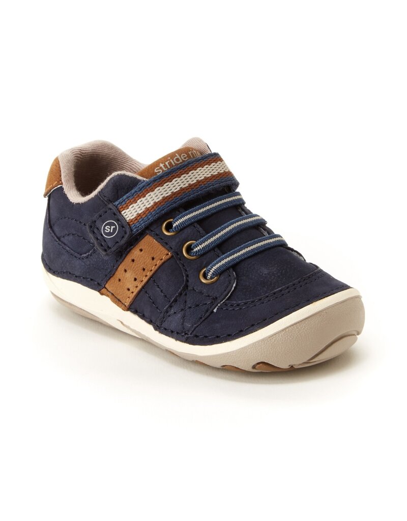 Stride Rite Artie Leather Baby Shoes - Navy