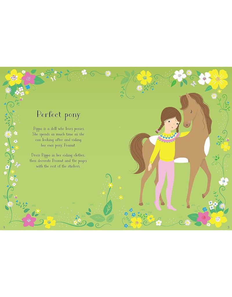 Usborne Little Sticker Dolly Dressing Ponies 6y+