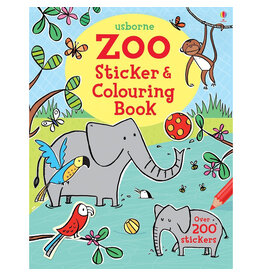 Usborne Zoo Sticker & Colouring Book 3y+