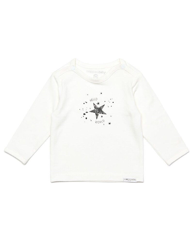 Noppies Basics White Lux Tekst LS Tee