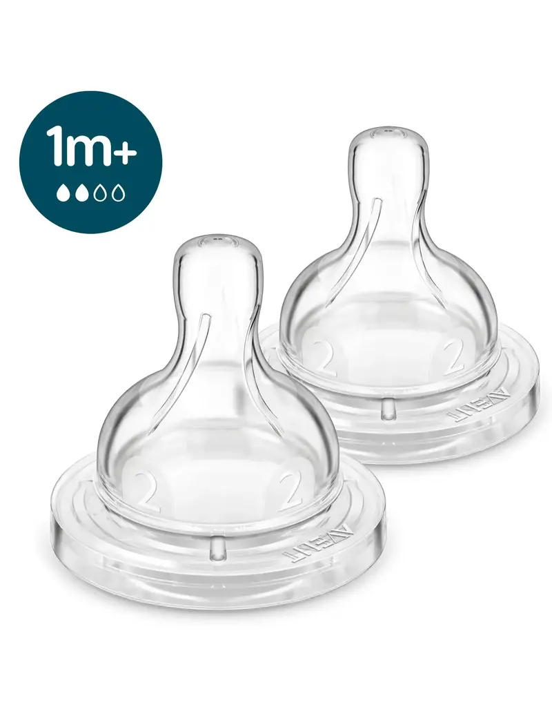 Philips Avent Anti-Colic Nipple - Slow Flow 1m+
