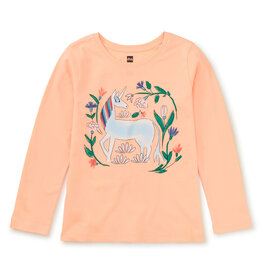 Tea Collection Unicorn Garden LS Baby Tee, Sizes: 6-9m, 9-12m