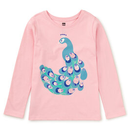 Tea Collection Marbled Peacock LS Tee, Sizes: 3, 4