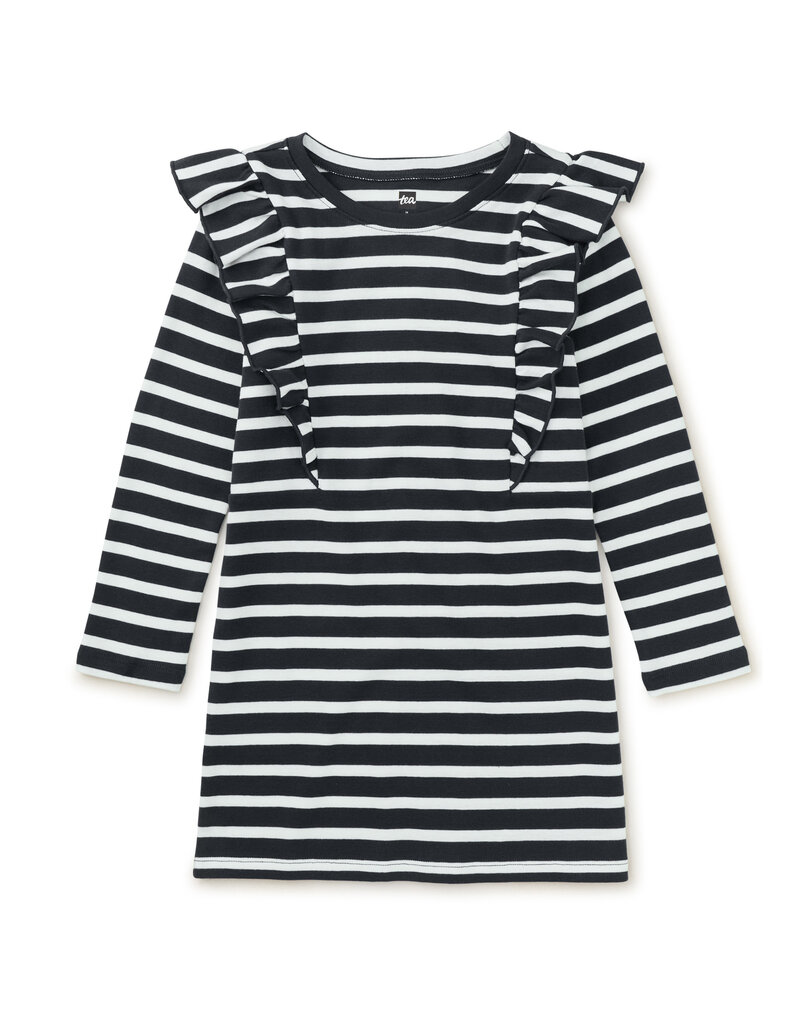 Ruffle Sleeve A-Line Dress