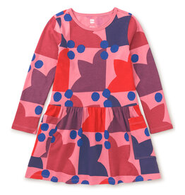 Tea Collection Quilt Tulip LS Pocket Dress, Size: 4