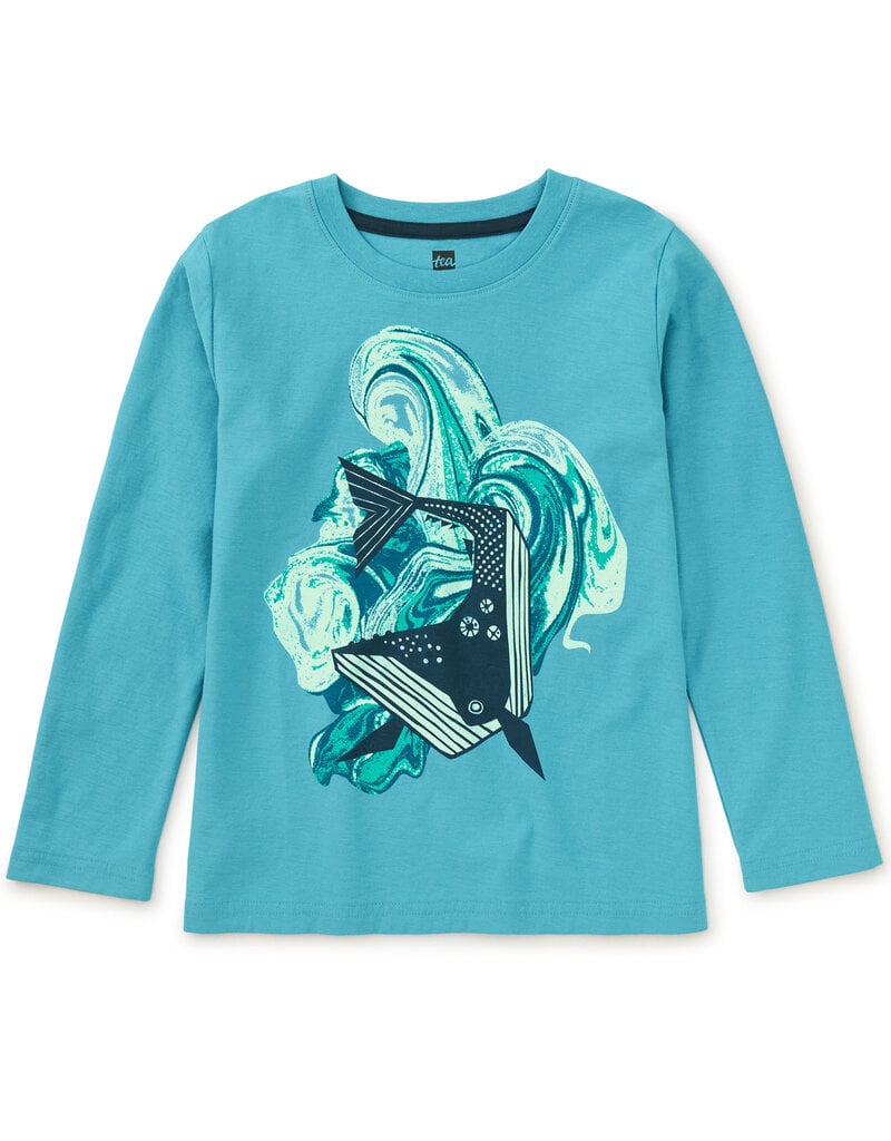 Tea Collection Marbled Whale LS Tee