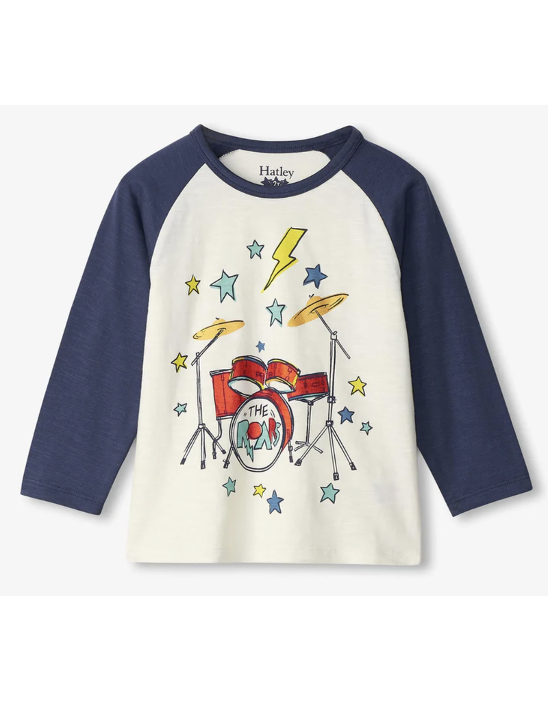 Hatley Drum Kit LS Raglan Baby Tee