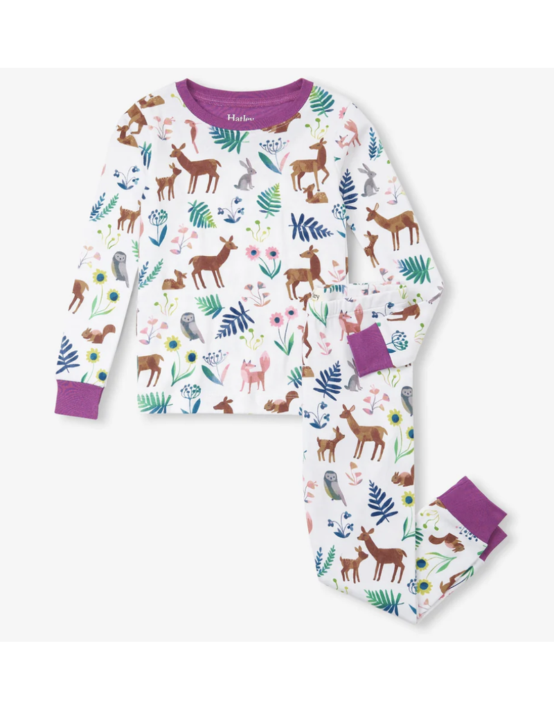 Hatley Cotton Pajama Set - Soft Forest Hatley Cotton Pajama Set - Soft Forest