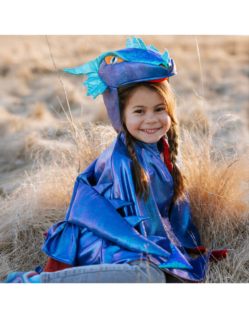 Great Pretenders Azure The Metallic Dragon Cape, Size 5-6y
