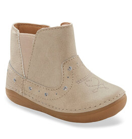 Stride Rite Gigi Taupe Baby Boots, Size: 5, 5.5