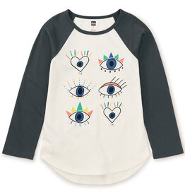 Tea Collection Eyes on You Raglan, Sizes: 3, 4