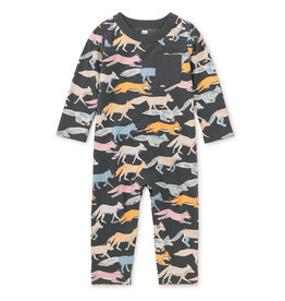 Tea Collection Fleet Foxes Pocket Baby Romper