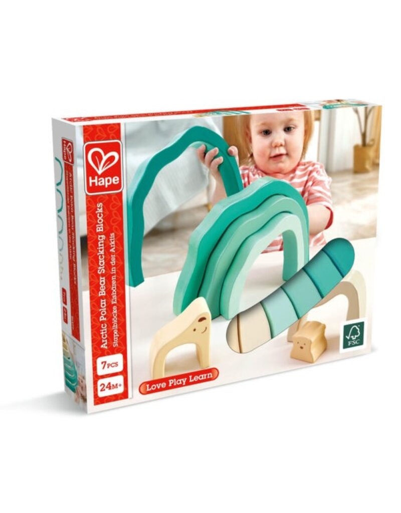 Hape Toys Arctic Polar Bear Stacking Blocks