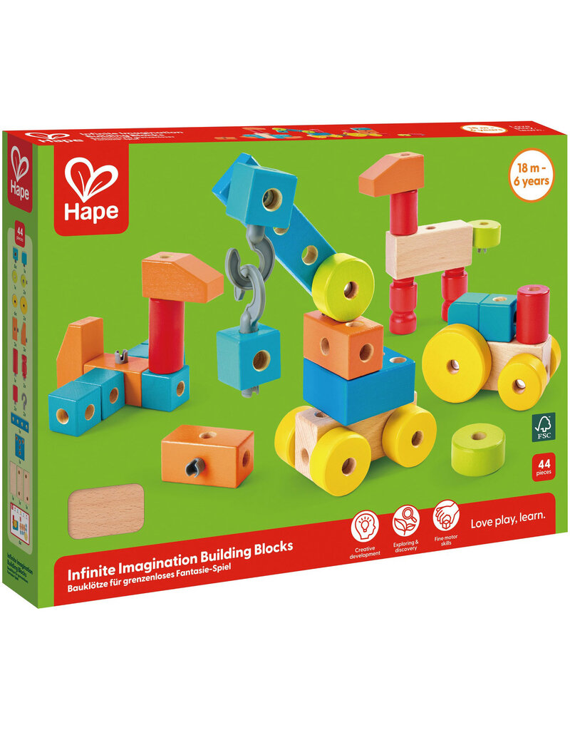 Hape Toys Infinite Imagination Building Blocks 12m+