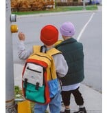 Headster Colorblock School Bag, Blue Atoll