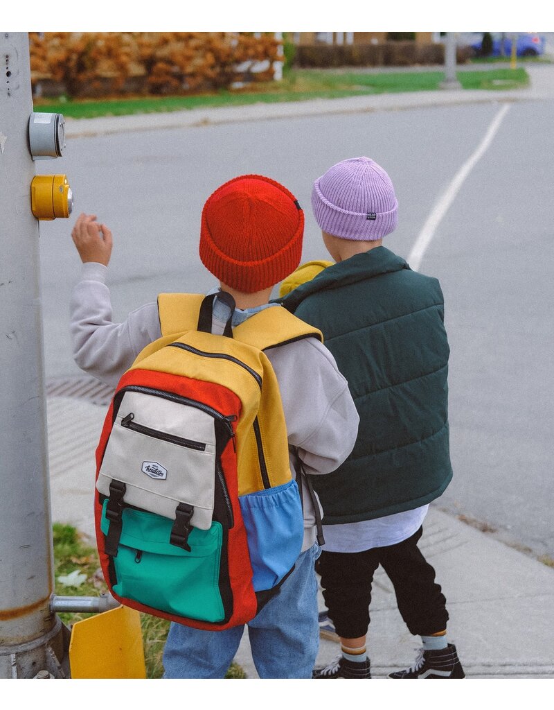 Headster Colorblock School Bag, Blue Atoll