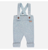 Souris Mini Blue Knit Baby Pants w/Suspenders