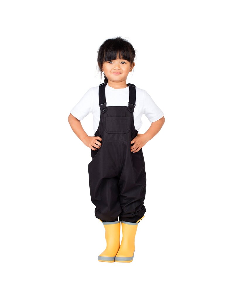 Jan and Jul Black Cozy-Dry Rain & Snow Bib Pants