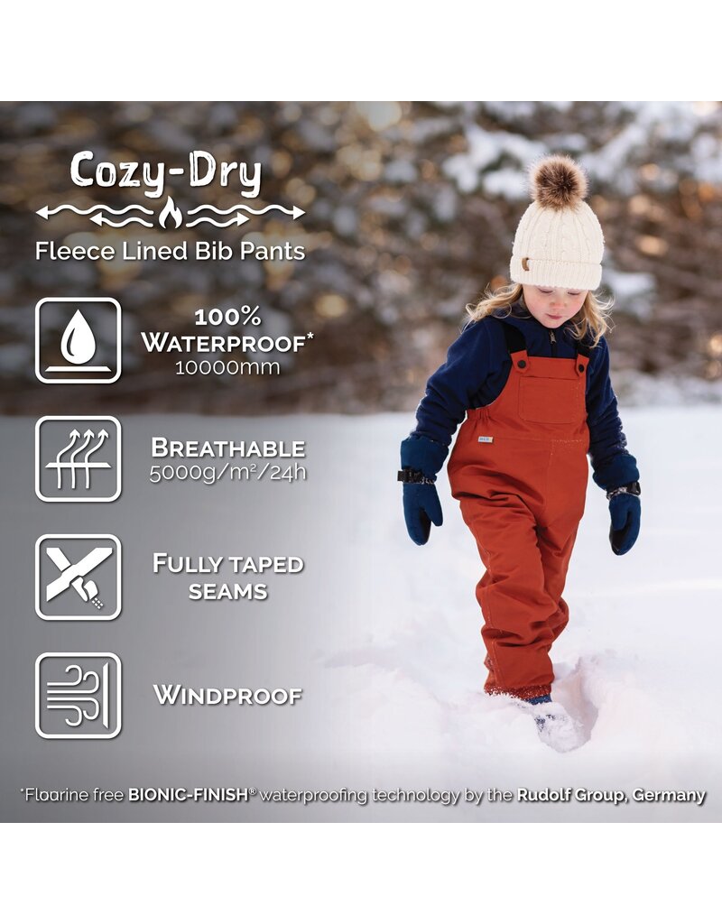 Jan and Jul Black Cozy-Dry Rain & Snow Bib Pants