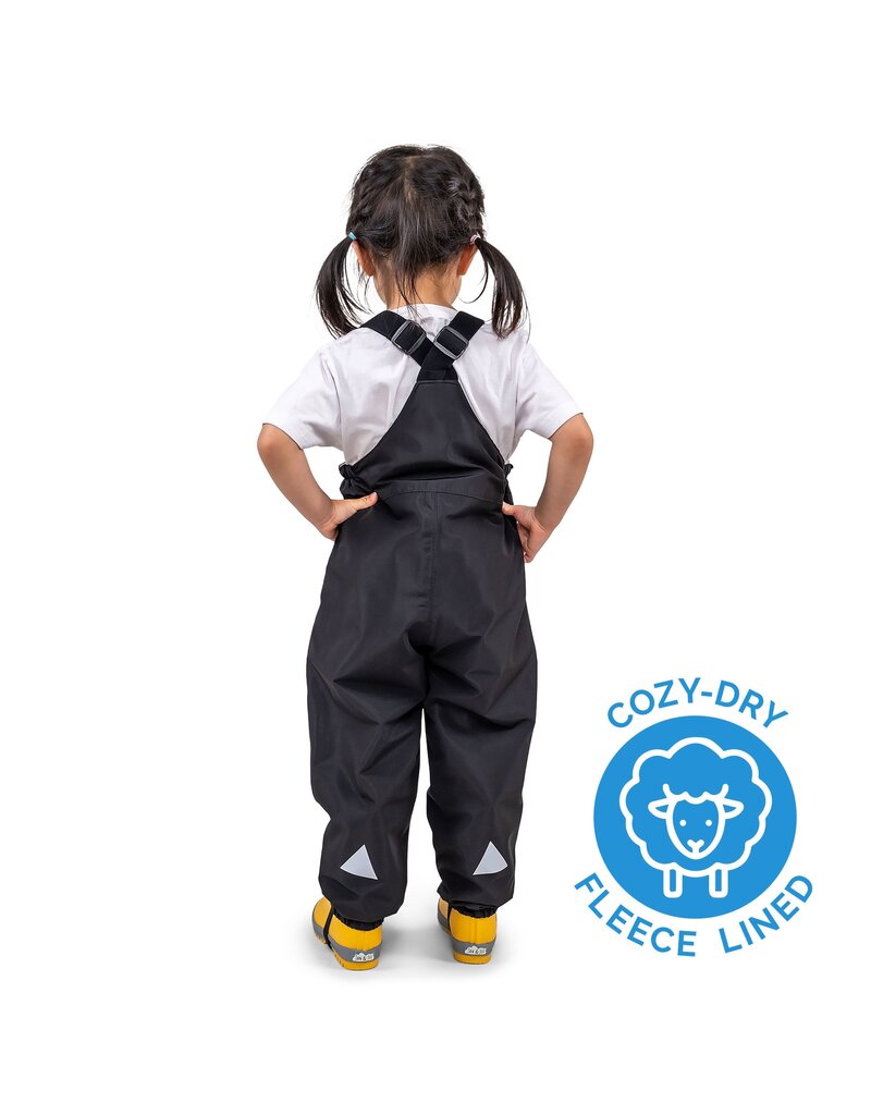 Jan and Jul Black Cozy-Dry Rain & Snow Bib Pants