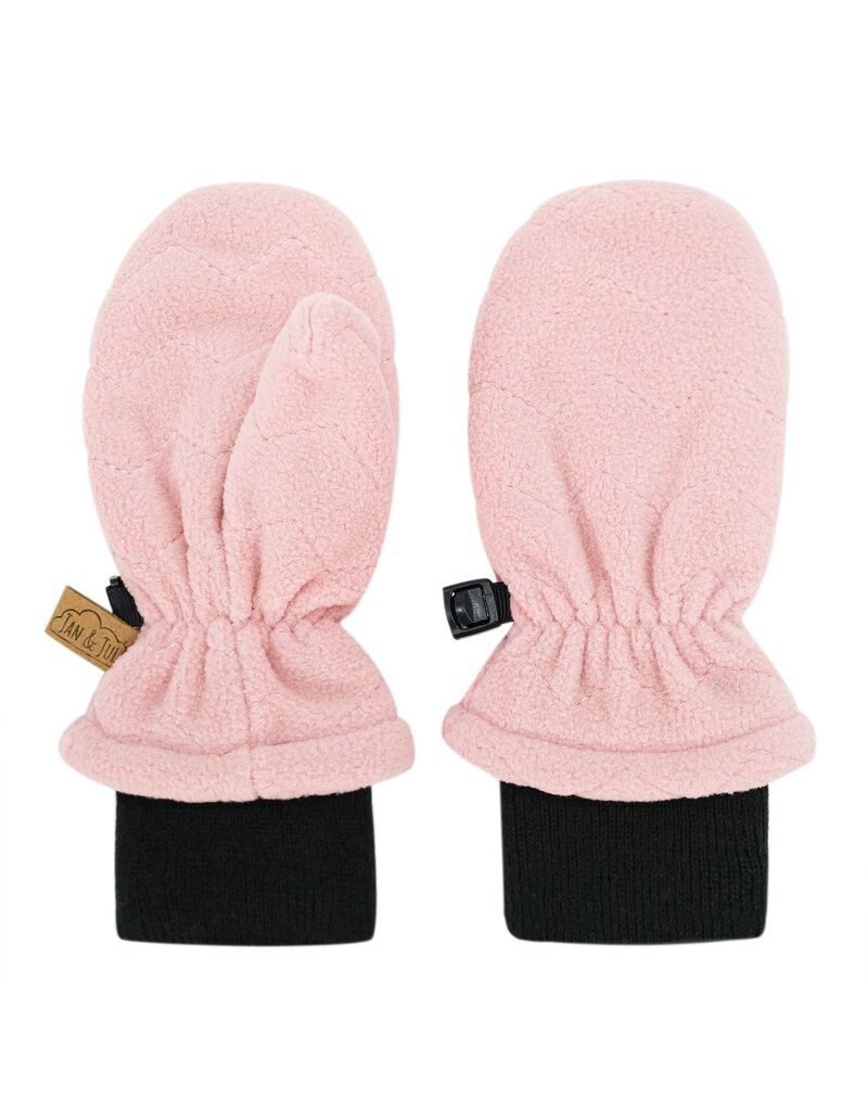 Jan and Jul Fleece Mittens Dusty Pink