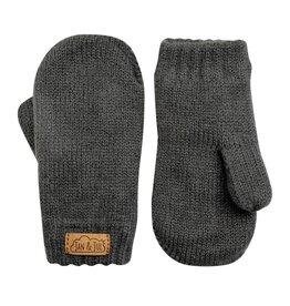 Jan and Jul Knit Mittens Dark Grey