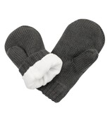 Jan and Jul Knit Mittens Dark Grey