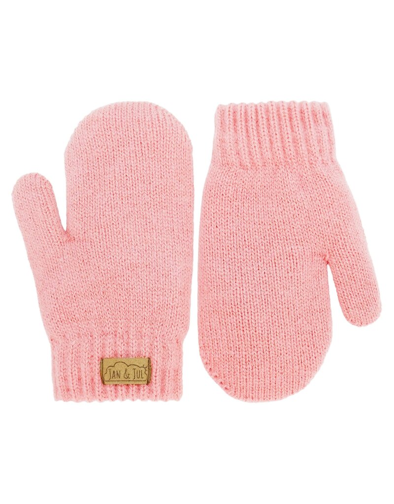 Jan and Jul Knit Mittens Dusty Pink