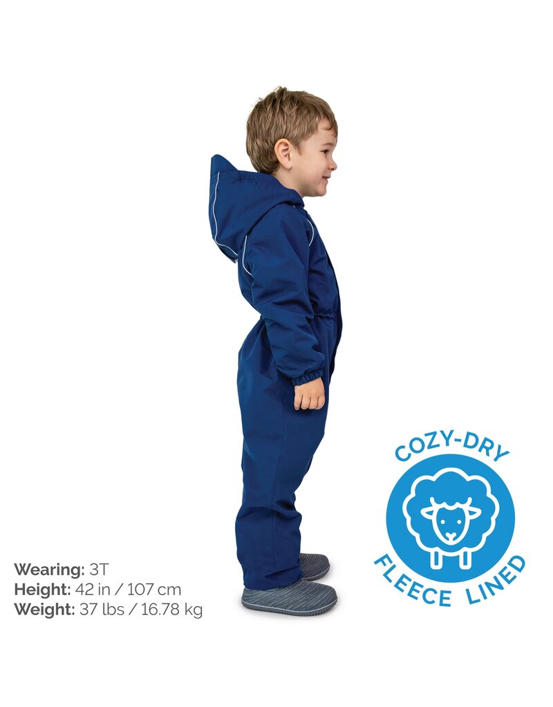 Jan and Jul Nebula Blue Cozy-Dry Rain Play Suit (fleece lined)