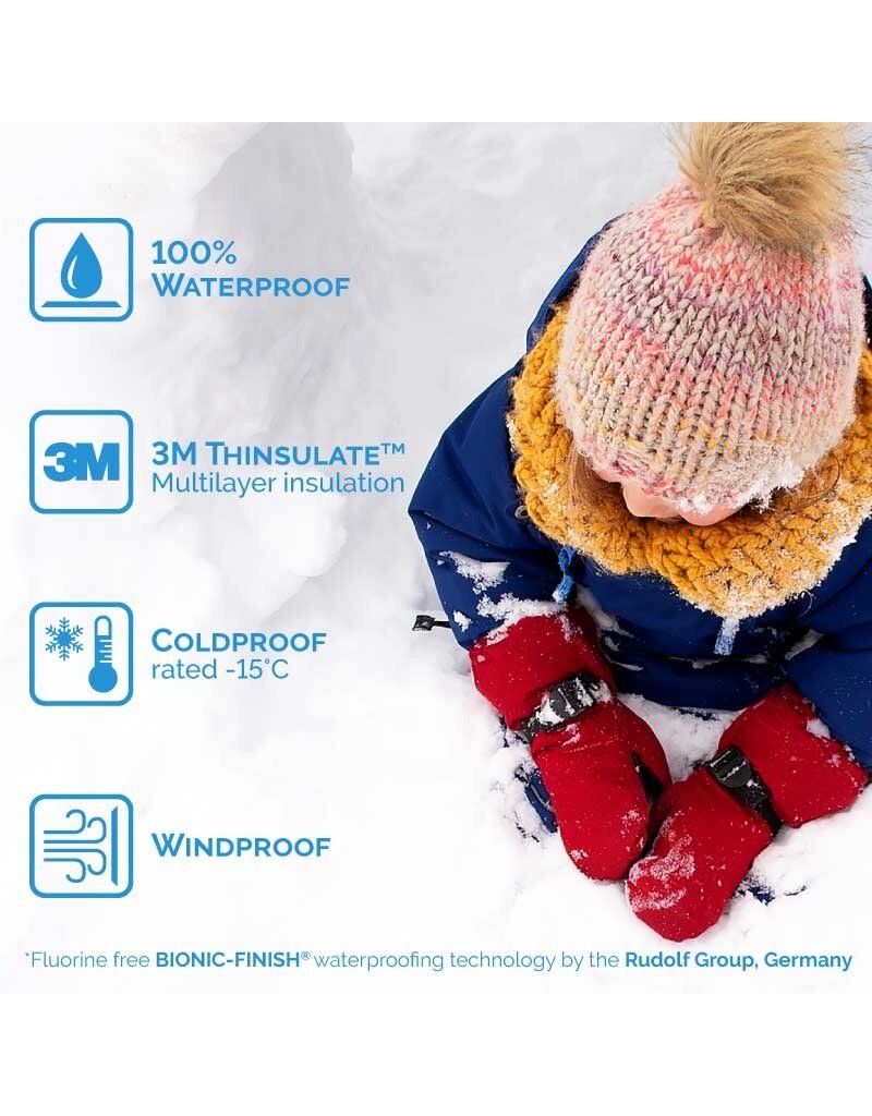 Jan and Jul Toasty-Dry Waterproof Mitten Black