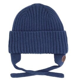 Blue Knit Hat w/Ear Flaps