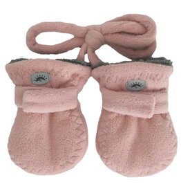No Thumb Fleece Mitts 6-18m, Rose