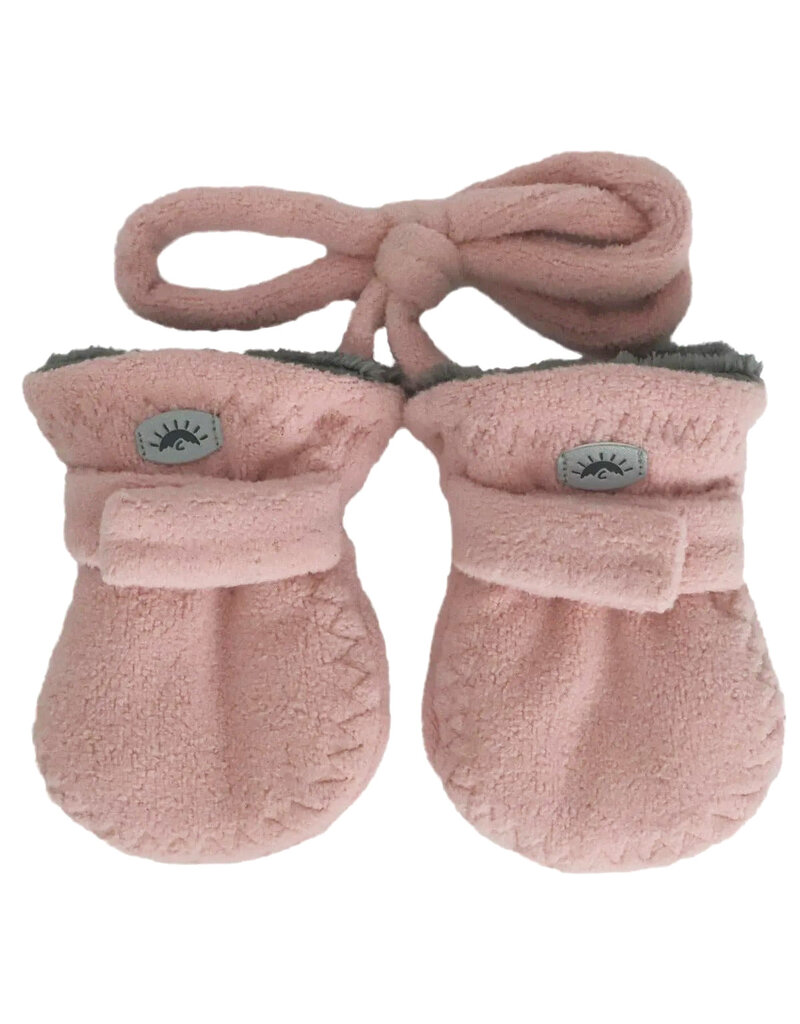 No Thumb Fleece Mitts 6-18m, Rose