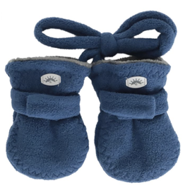 No Thumb Fleece Mitts 6-18m, Blue
