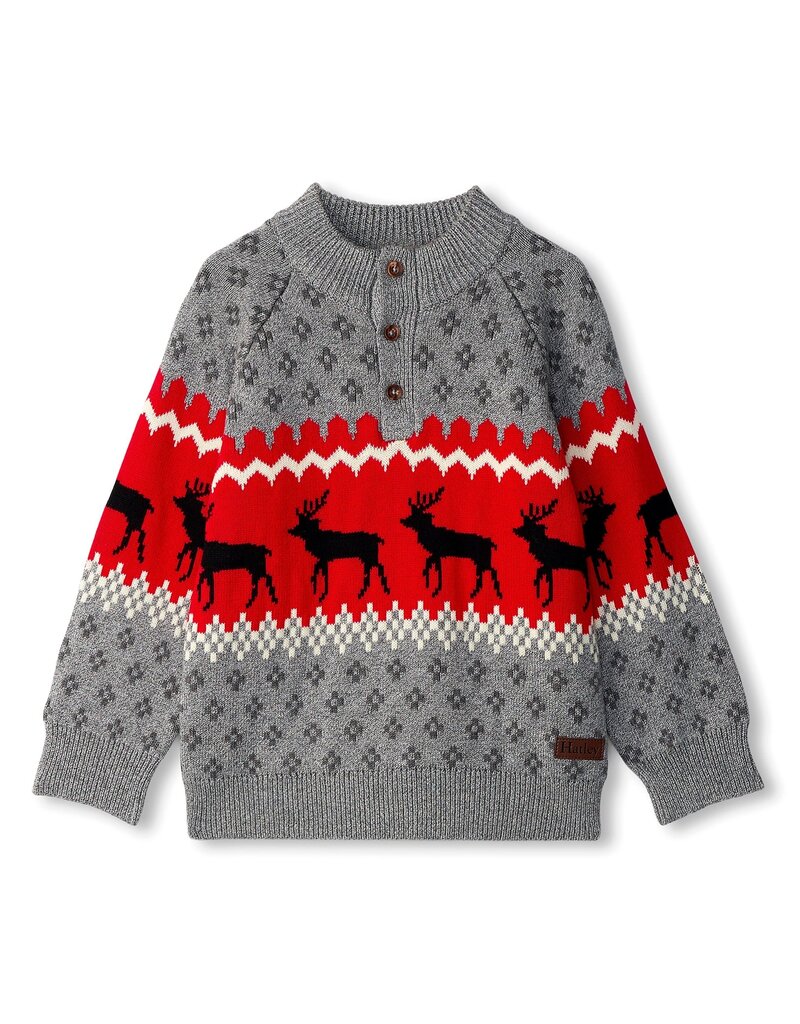 Hatley Winter Elks Mockneck Sweater
