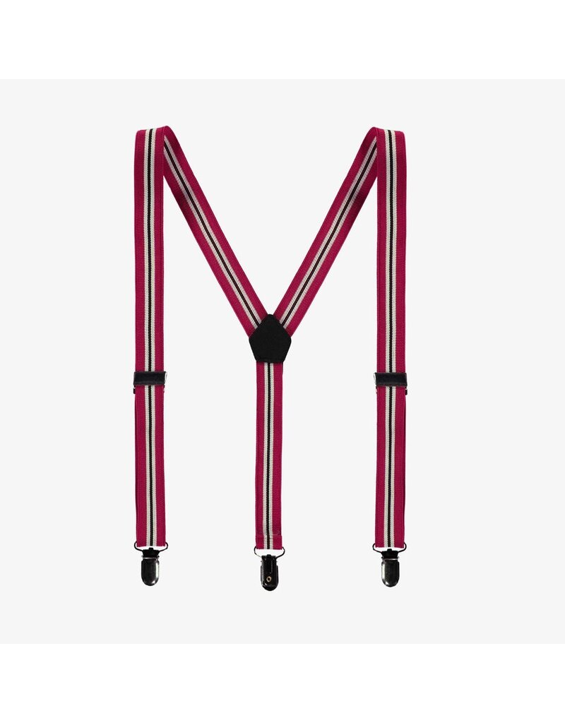 RED AND CREAM STRIPED ELASTIC SUSPENDERS, BABY AND CHILD RED AND CREAM STRIPED ELASTIC SUSPENDERS, BABY AND CHILD