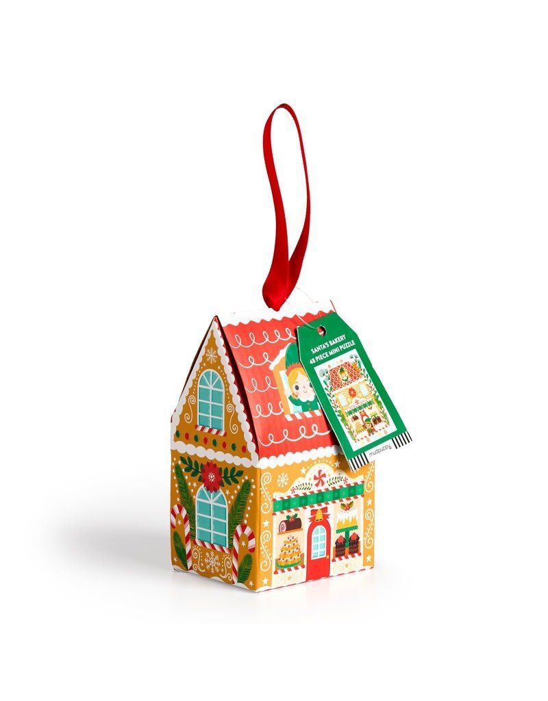 Mudpuppy Santa's Bakery 48pc Puzzle Ornament