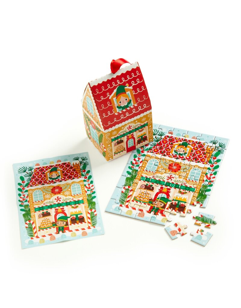 Mudpuppy Santa's Bakery 48pc Puzzle Ornament