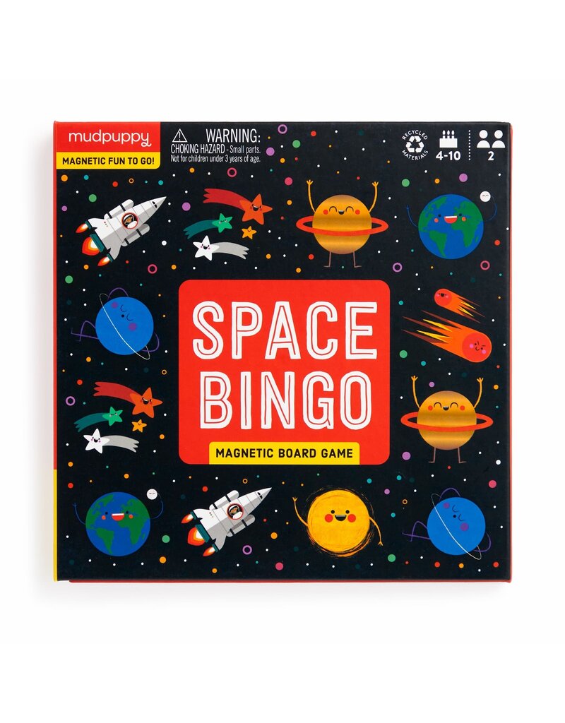 Mudpuppy Space Bingo Magnetic Board Game 4y+