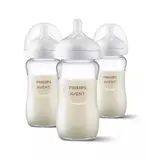 Philips Avent Natural 8oz Glass Bottle 3pk