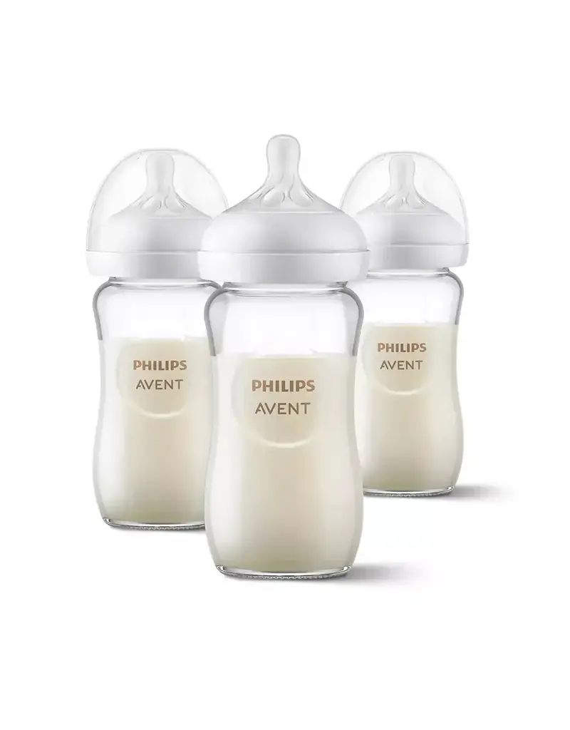 Philips Avent Natural 8oz Glass Bottle 3pk