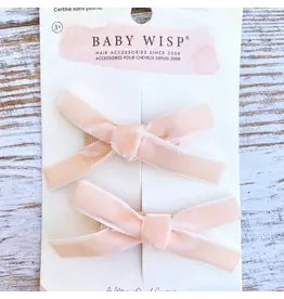 Baby Wisp Velvet Pigtail Pinch Hair Clips - Chantilly