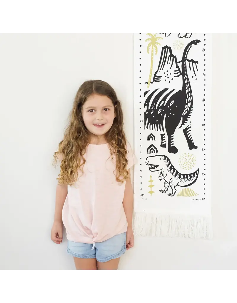 Wee Gallery Organic Canvas Growth Chart - Dino